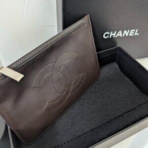 Chanel Brown Lambskin Pochette